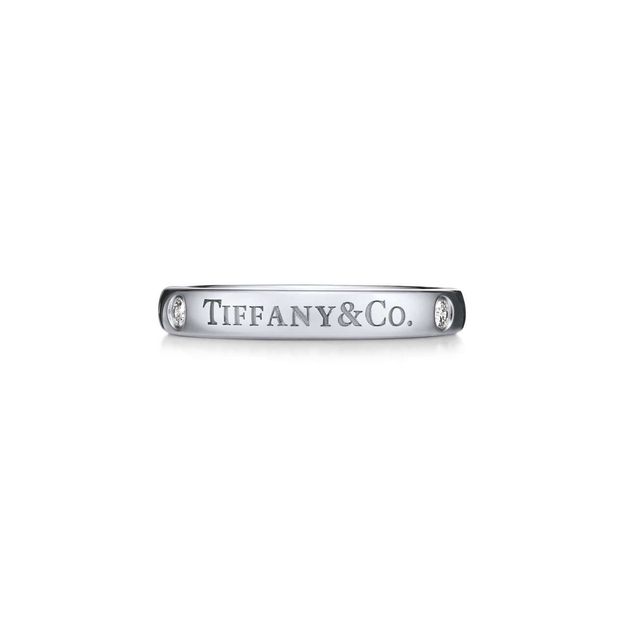 T&CO.®:밴드 링 플래티늄, 다이아몬드 세팅 이미지 번호 0