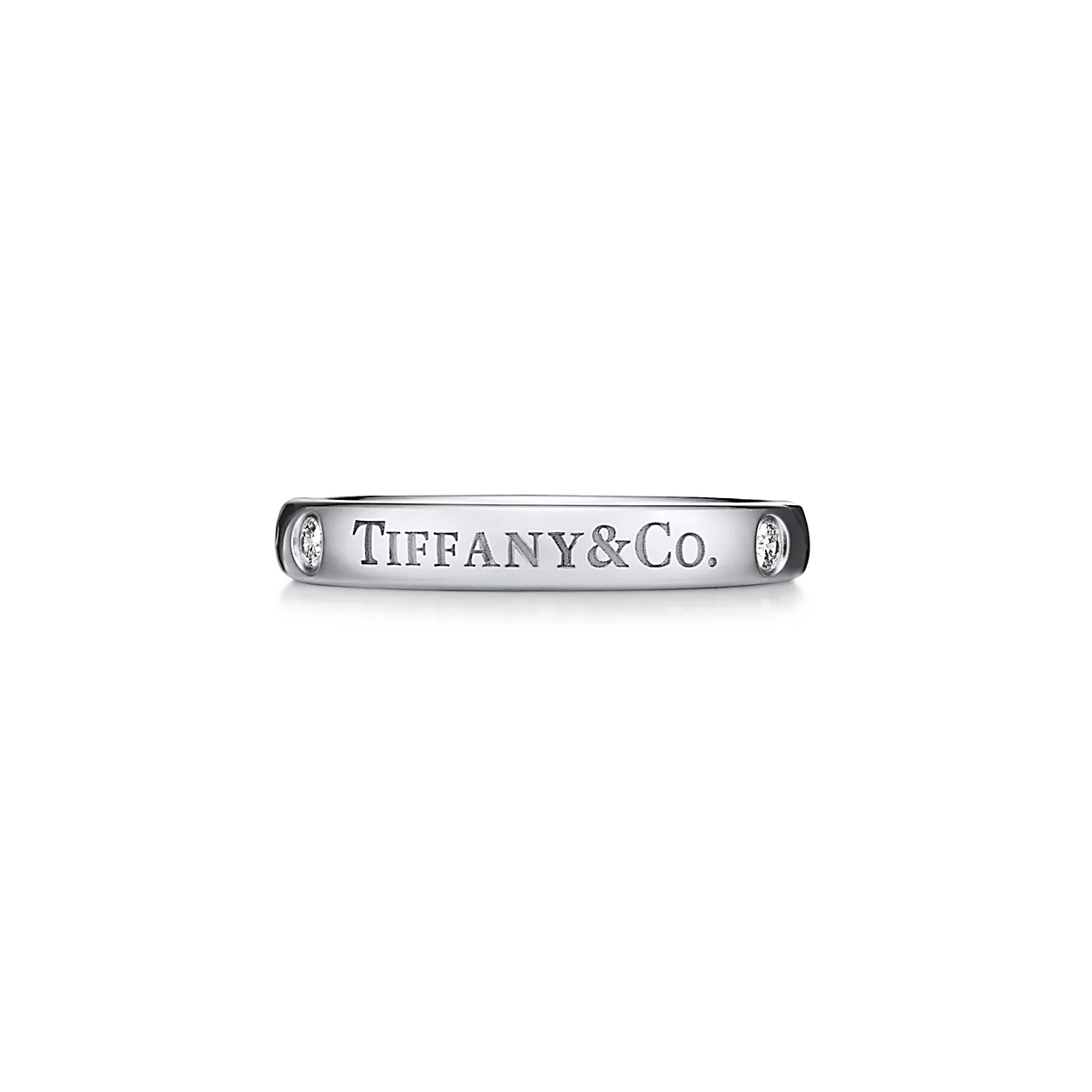 T&CO.®:밴드 링 플래티늄, 다이아몬드 세팅 이미지 번호 0