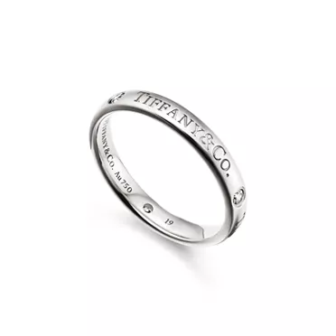 T&CO.&reg;:밴드 링 플래티늄, 다이아몬드 세팅, 3