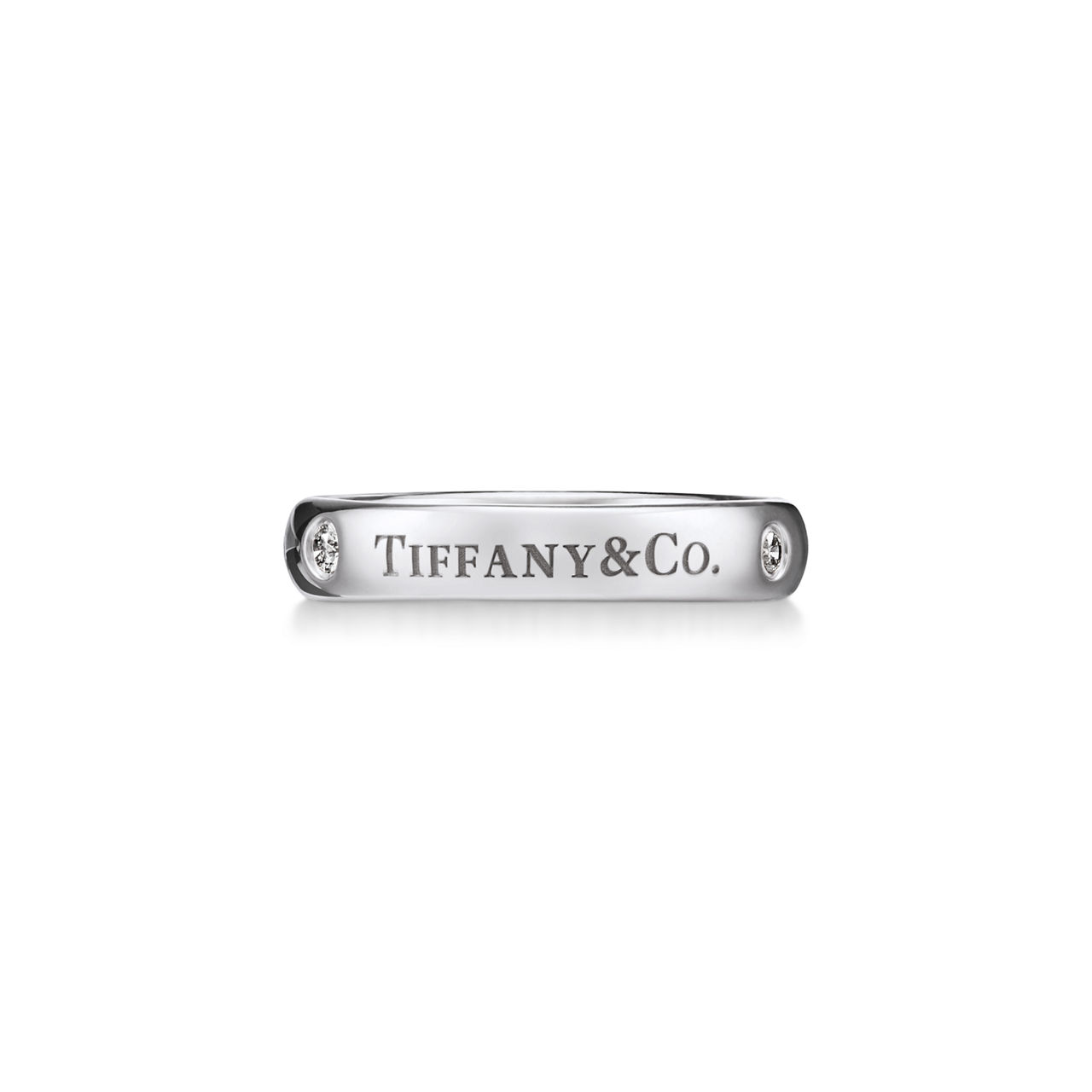 T&CO.®:밴드 링 플래티늄, 다이아몬드 세팅 이미지 번호 0