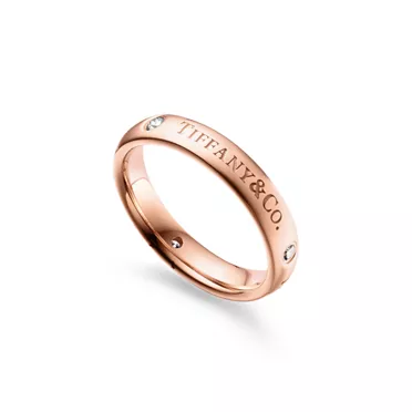 T&CO.®:밴드 링 로즈 골드, 다이아몬드 세팅, 2