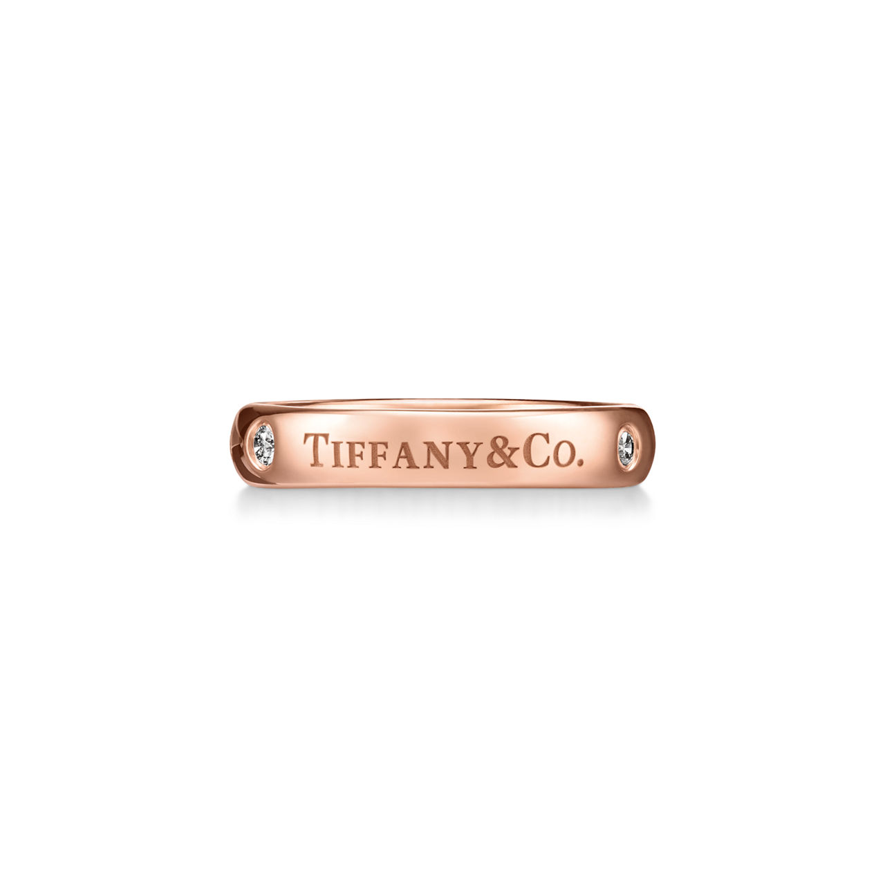 T&CO.®:밴드 링 로즈 골드, 다이아몬드 세팅 이미지 번호 0