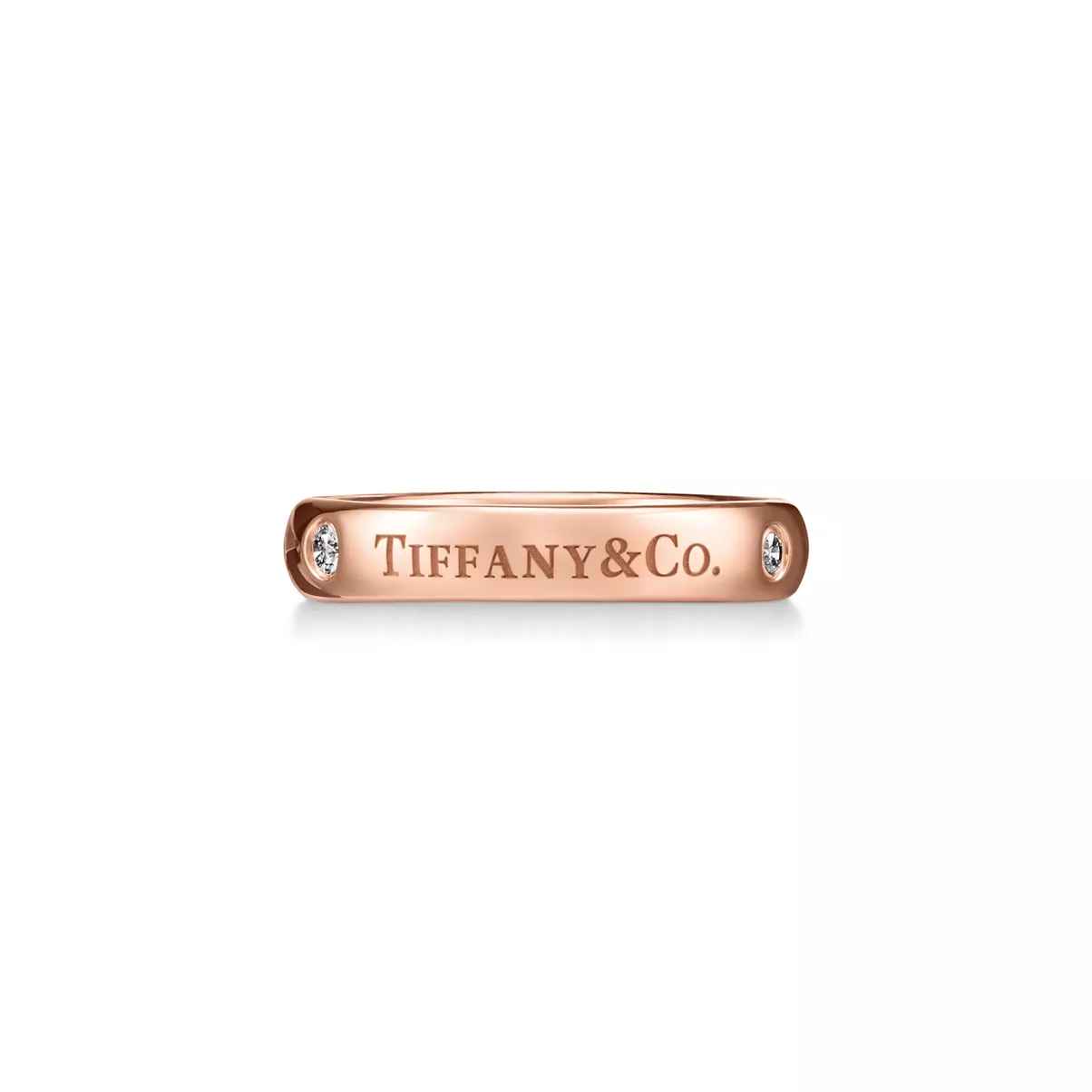 밴드 링 로즈 골드, 다이아몬드 세팅