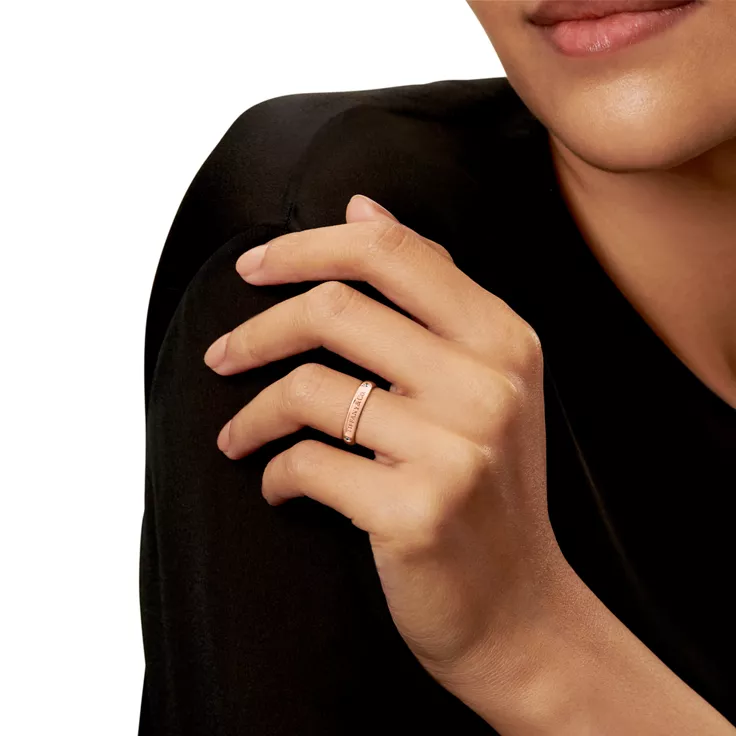 T&CO.®:밴드 링 로즈 골드, 다이아몬드 세팅, 1