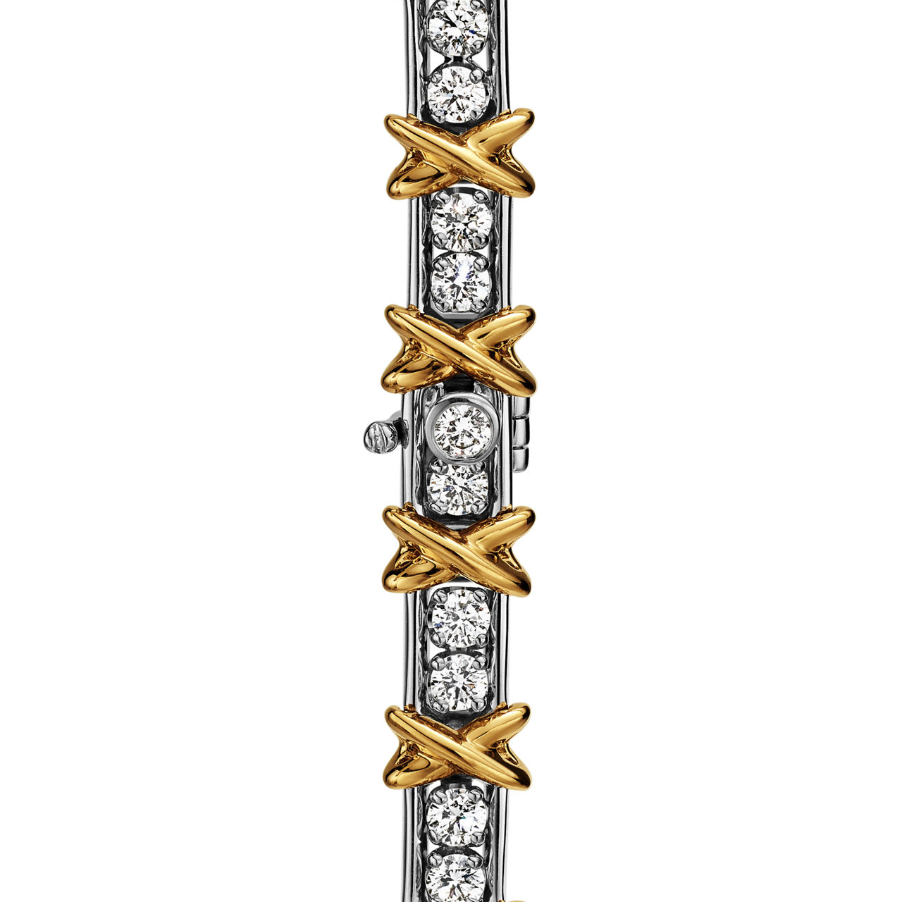 Sixteen Stone by Tiffany:Bracelet in Platinum and Yellow Gold with Diamonds image number 2