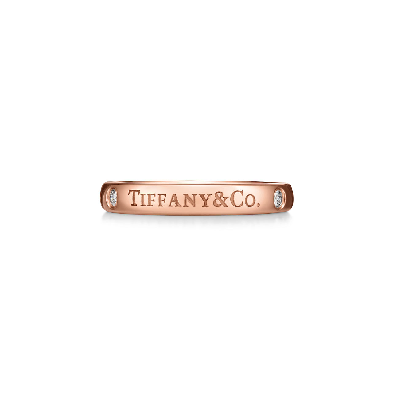 T&CO.®:밴드 링 로즈 골드, 다이아몬드 세팅 이미지 번호 0