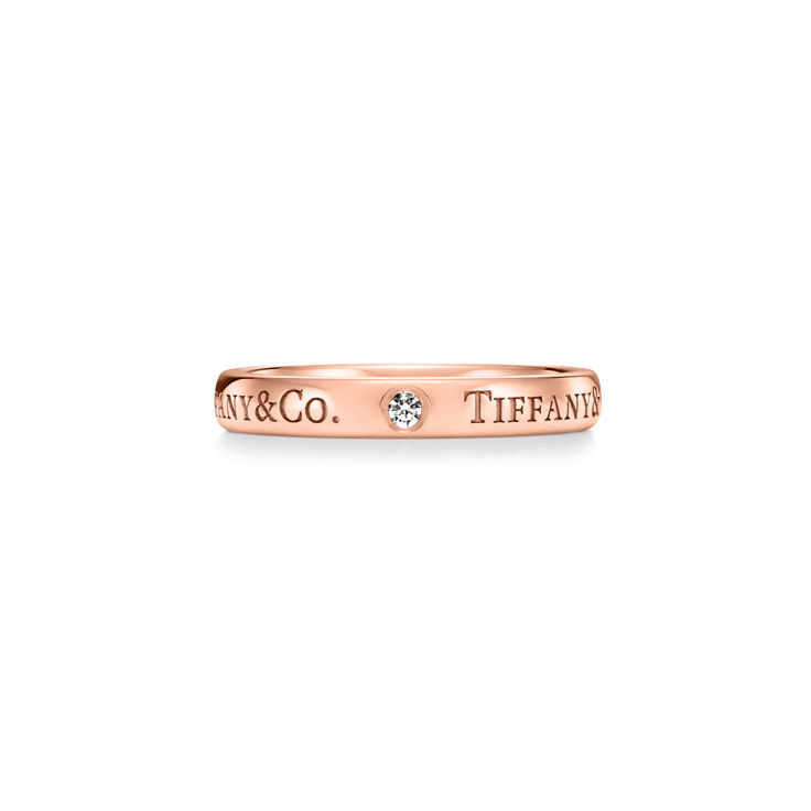 T&CO.®:Band Ring in Rose Gold with Diamonds image number 4