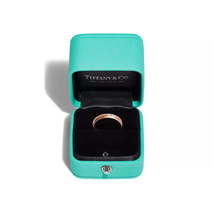 T&CO.®:밴드 링 로즈 골드, 다이아몬드 세팅, 5