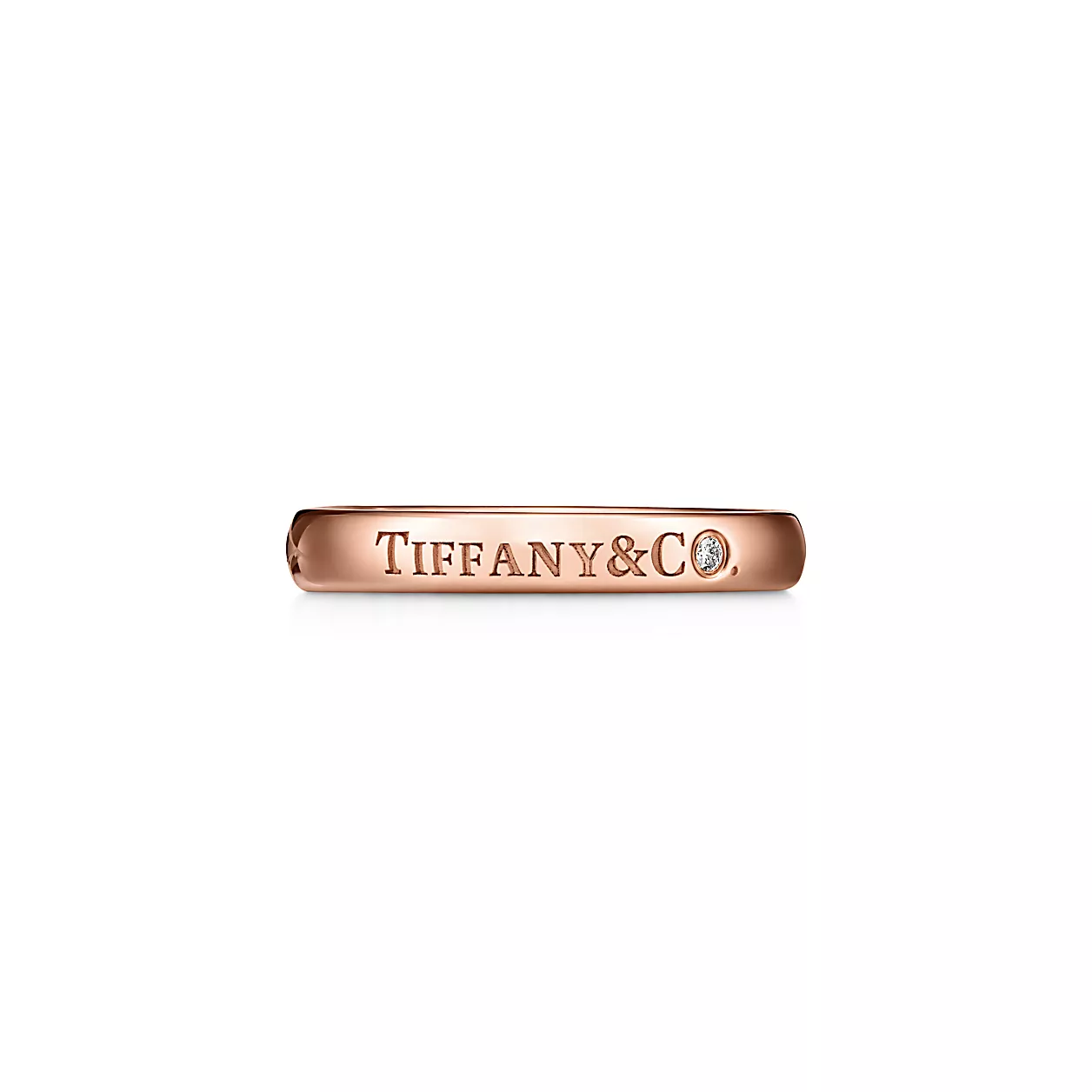 T&CO.®:밴드 링 로즈 골드, 다이아몬드 세팅 이미지 번호 0