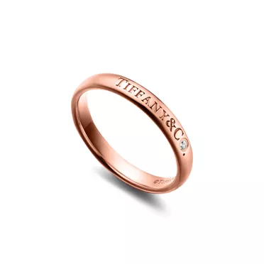 T&CO.®:밴드 링 로즈 골드, 다이아몬드 세팅, 3