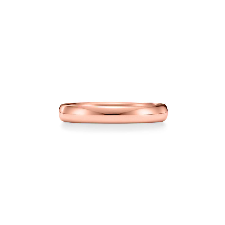 T&CO.®:Band Ring in Rose Gold with a Diamond image number 4