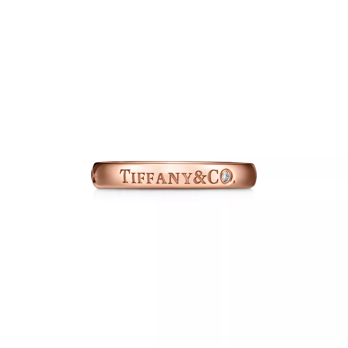 밴드 링 로즈 골드, 다이아몬드 세팅