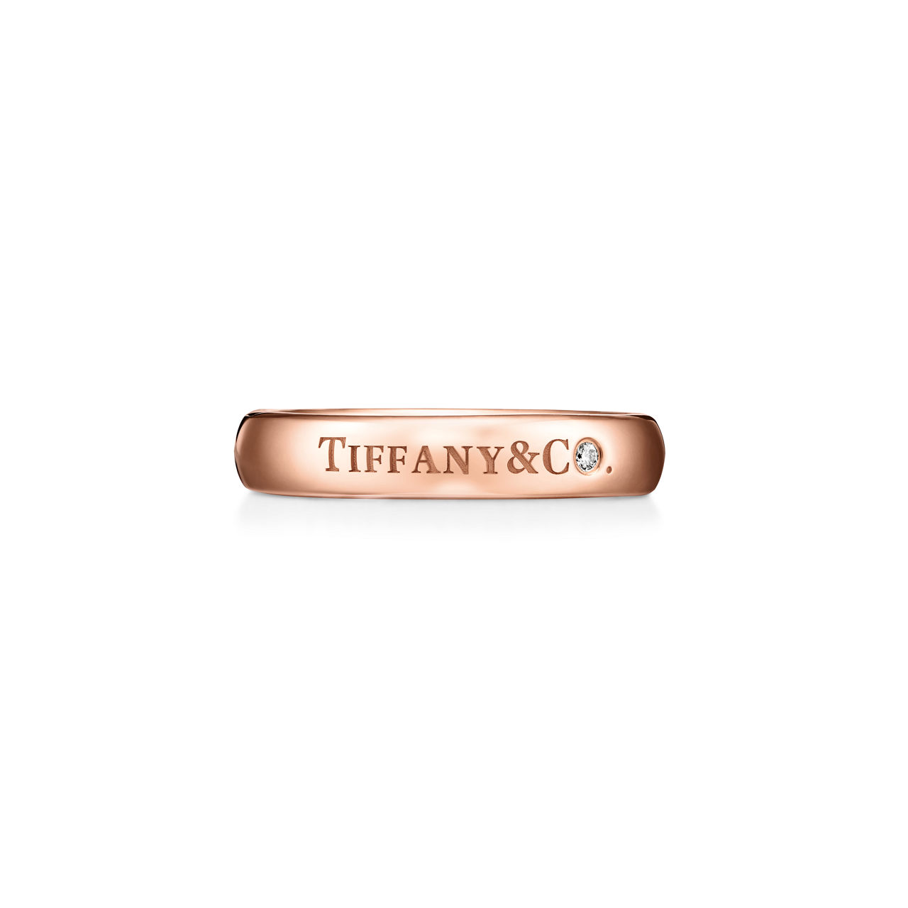 T&CO.®:밴드 링 로즈 골드, 다이아몬드 세팅 이미지 번호 0
