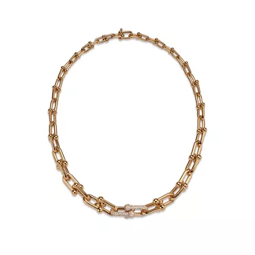 Tiffany HardWear: Collier à maillons gradués en or jaune 18 carats et diamants, 3