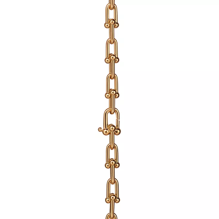 Tiffany HardWear: Collier à maillons gradués en or jaune 18 carats et diamants, 4