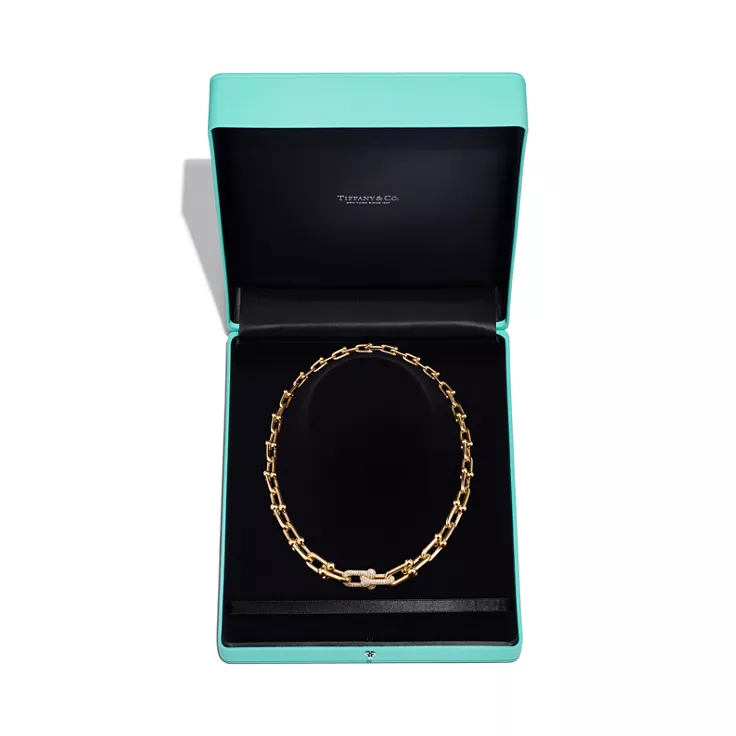 Tiffany HardWear: Collier à maillons gradués en or jaune 18 carats et diamants, 5