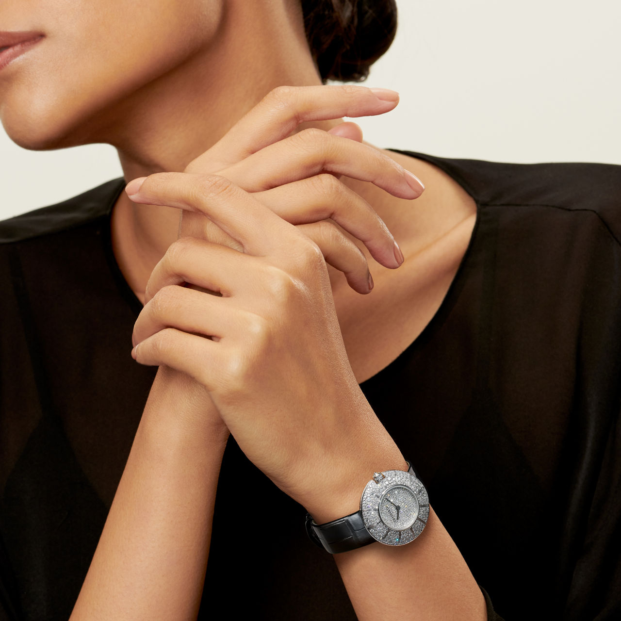 Reloj en oro blanco con diamantes