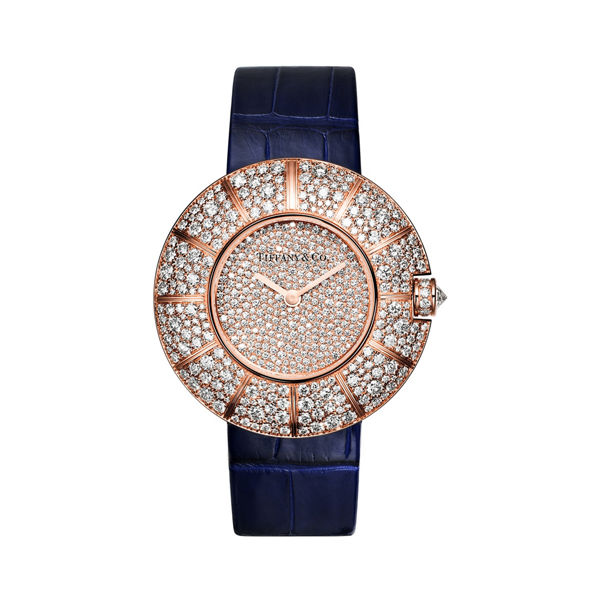 Tiffany 57:Watch in Rose Gold with Diamonds