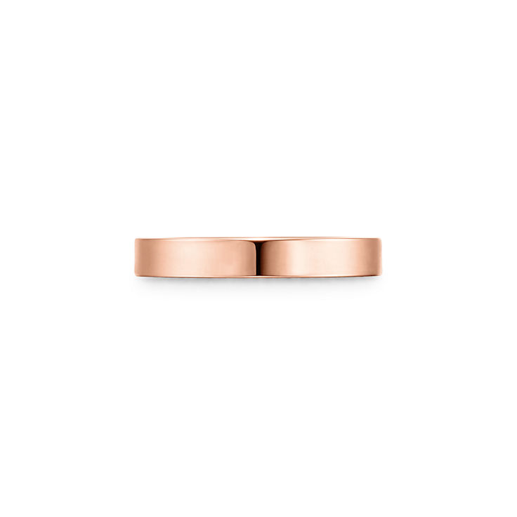 T&CO.®:Band Ring in Rose Gold with a Diamond image number 4