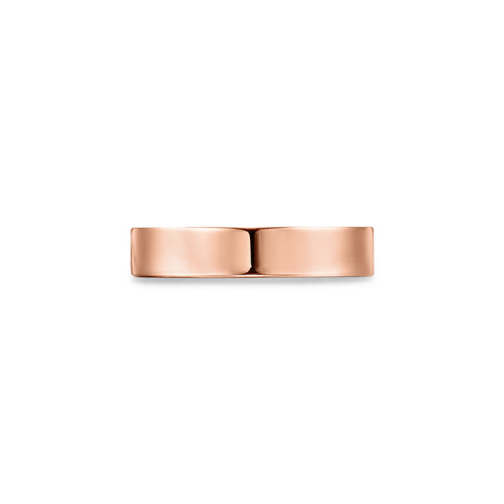 T&CO.®:Band Ring in Rose Gold with a Diamond image number 4