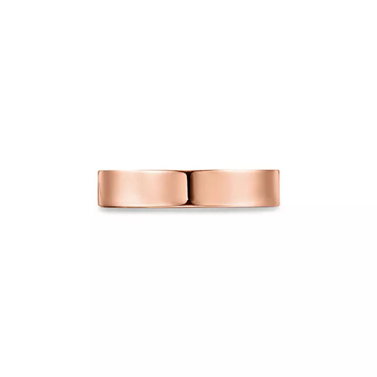 T&CO.&reg;:Band Ring in Rose Gold with a Diamond, 4