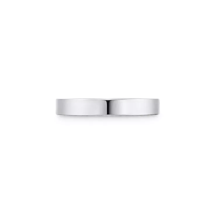 T&CO.®:Band Ring in Platinum with a Diamond, 4