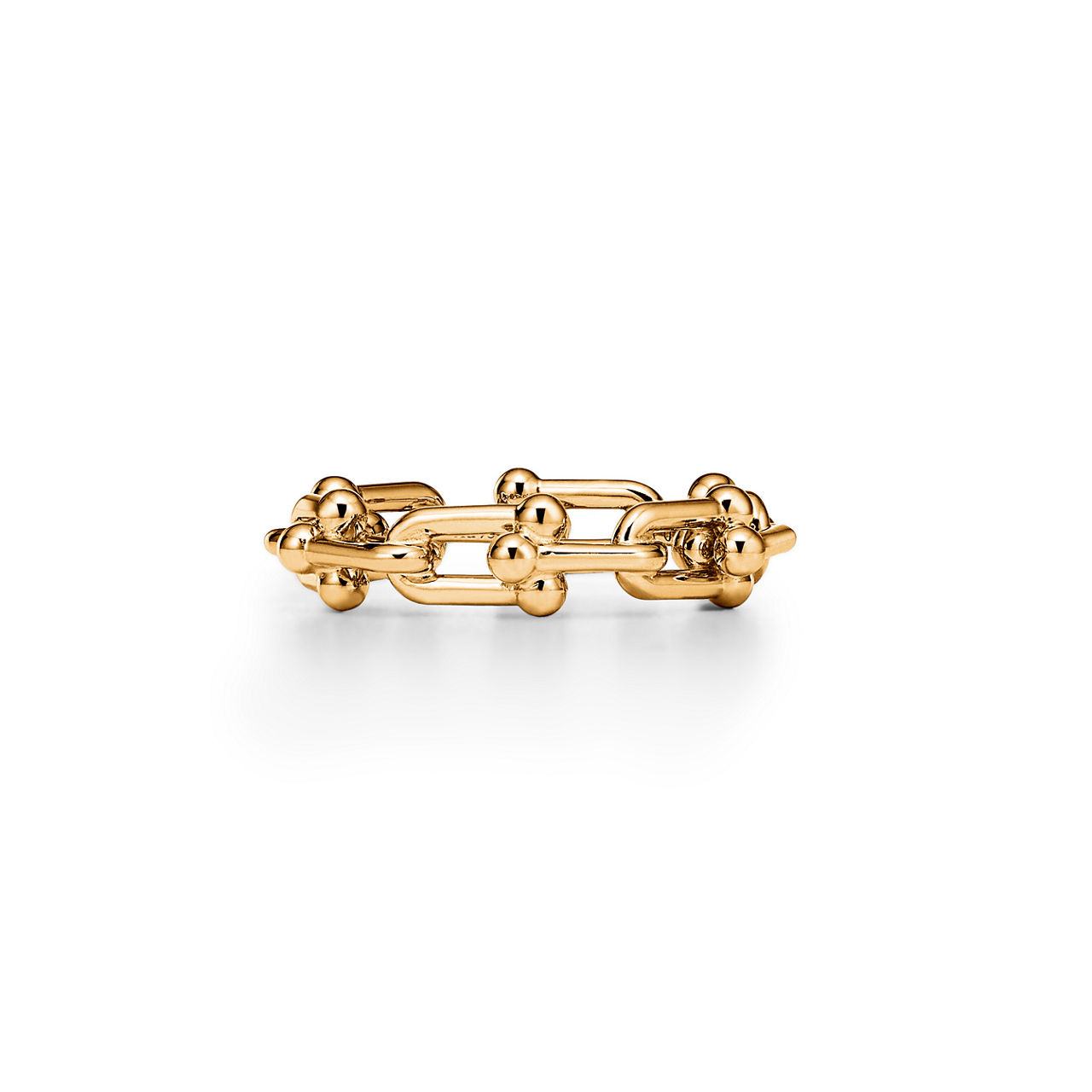 Micro Link Ring in Yellow Gold