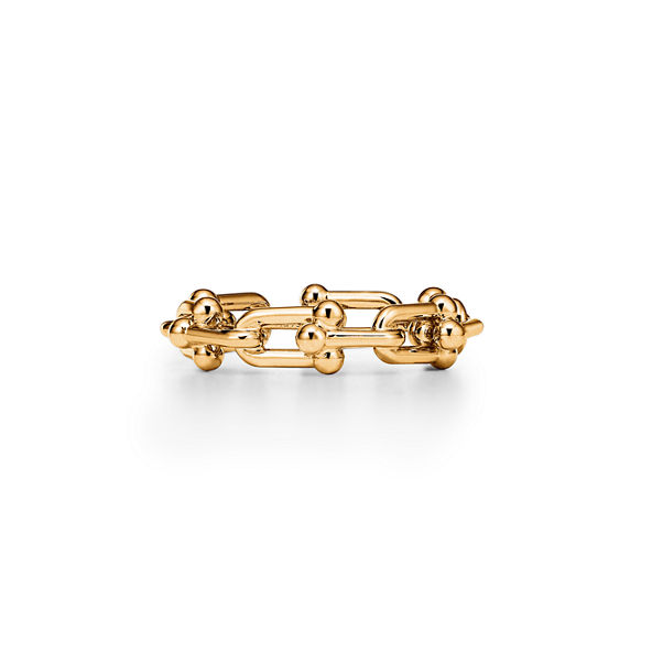 Tiffany HardWear:Micro Link Ring in Yellow Gold