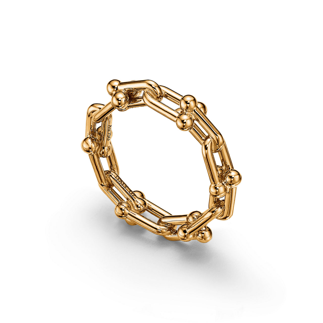 Tiffany HardWear:Bague à micro-maillons en or jaune 18 carats numéro dimage {1}