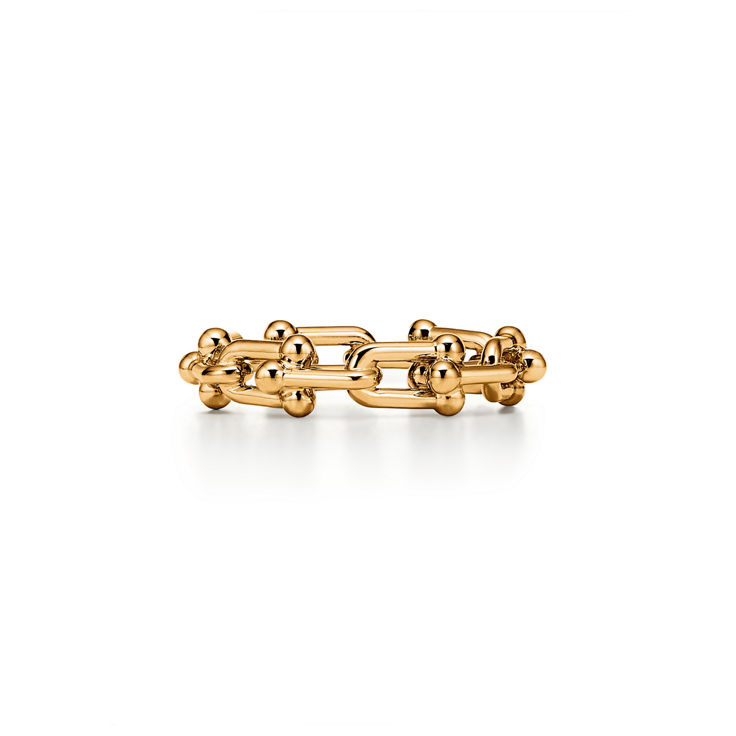 Tiffany HardWear:Bague à micro-maillons en or jaune 18 carats numéro dimage {1}