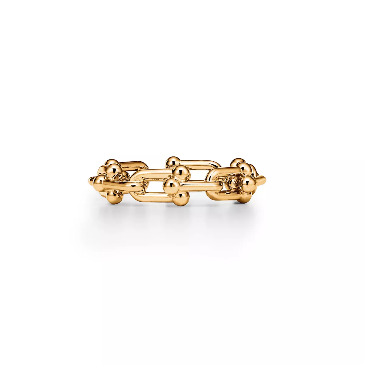 Micro Link Ring in Yellow Gold