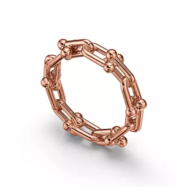 Tiffany HardWear:Micro Link Ring in Rose Gold, 3