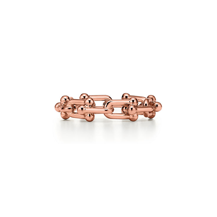 Tiffany HardWear:Micro Link Ring in Rose Gold image number 4