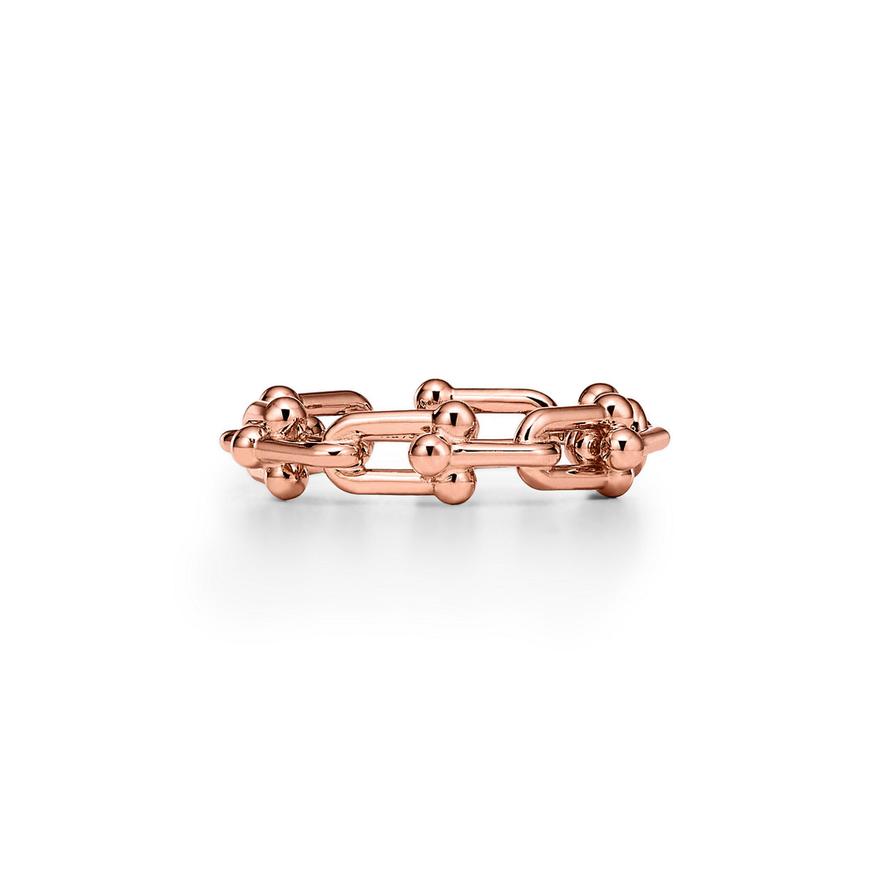 Tiffany HardWear:Micro Link Ring in Rose Gold image number 0