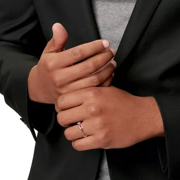 Tiffany HardWear:Micro Link Ring in Rose Gold, 2