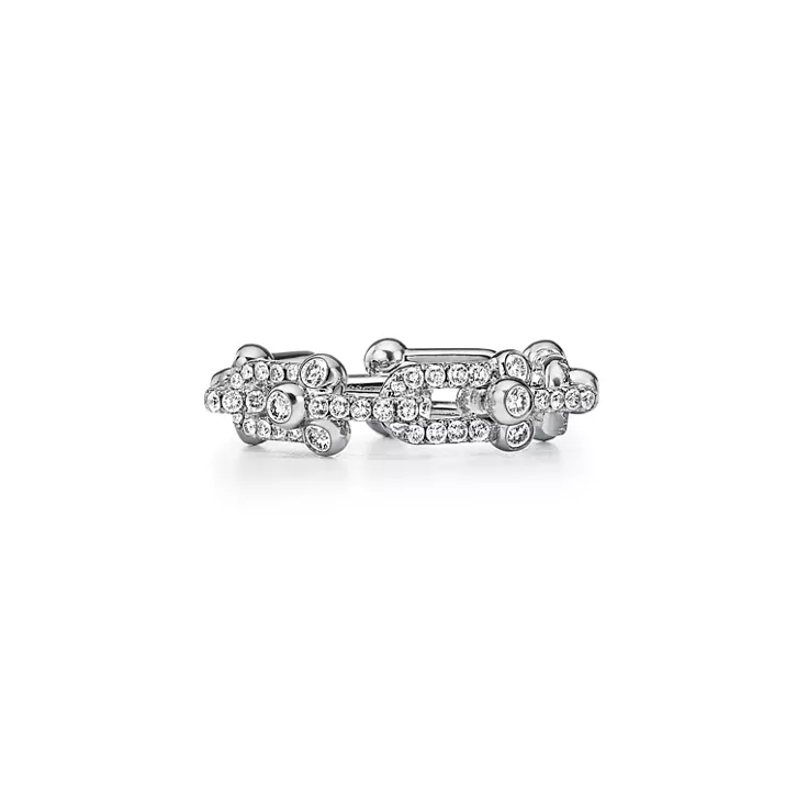 Tiffany HardWear:Small Link Ring in White Gold with Pav&eacute; Diamonds, 4