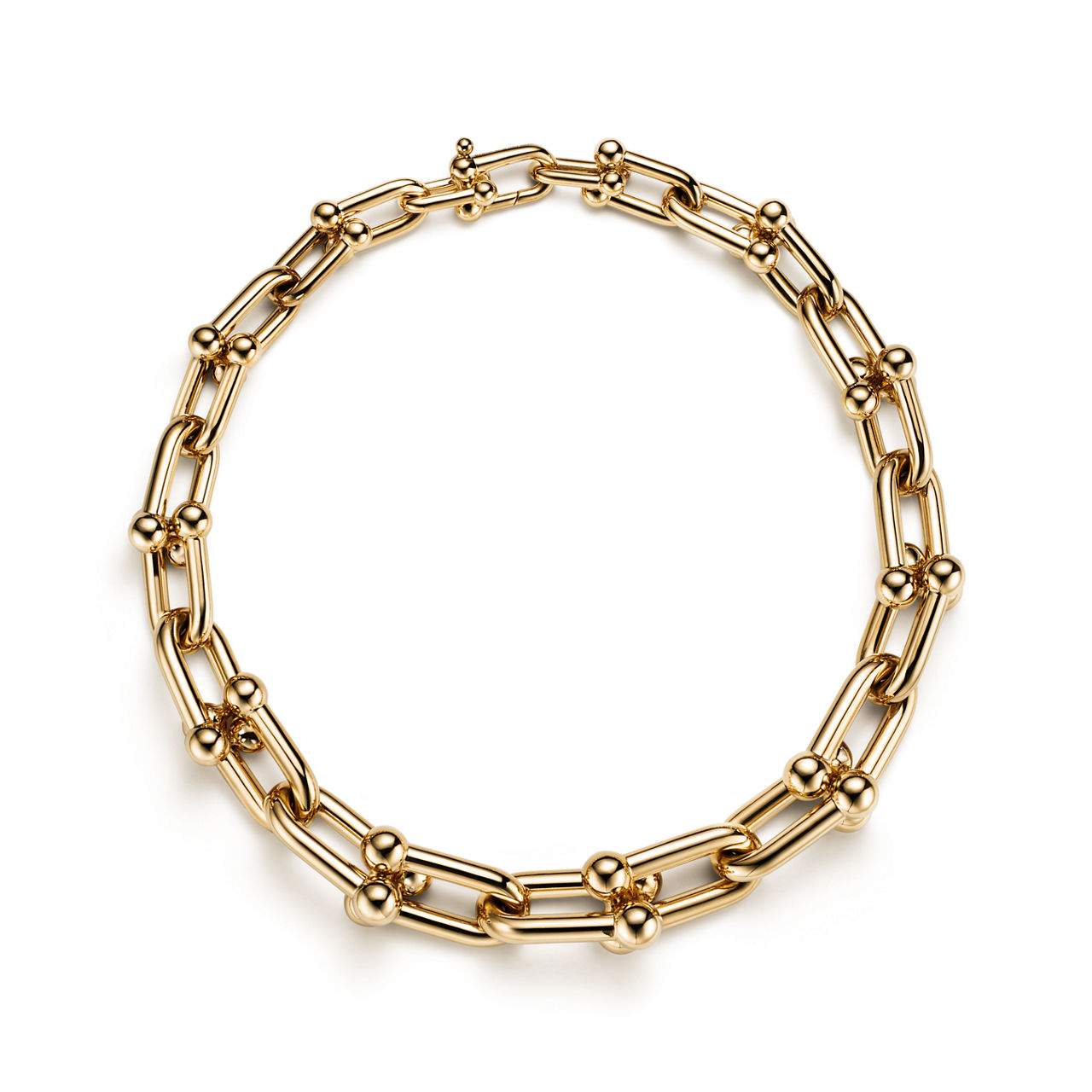 Tiffany HardWear:Bold Graduated Link Necklace in Yellow Gold image number 2