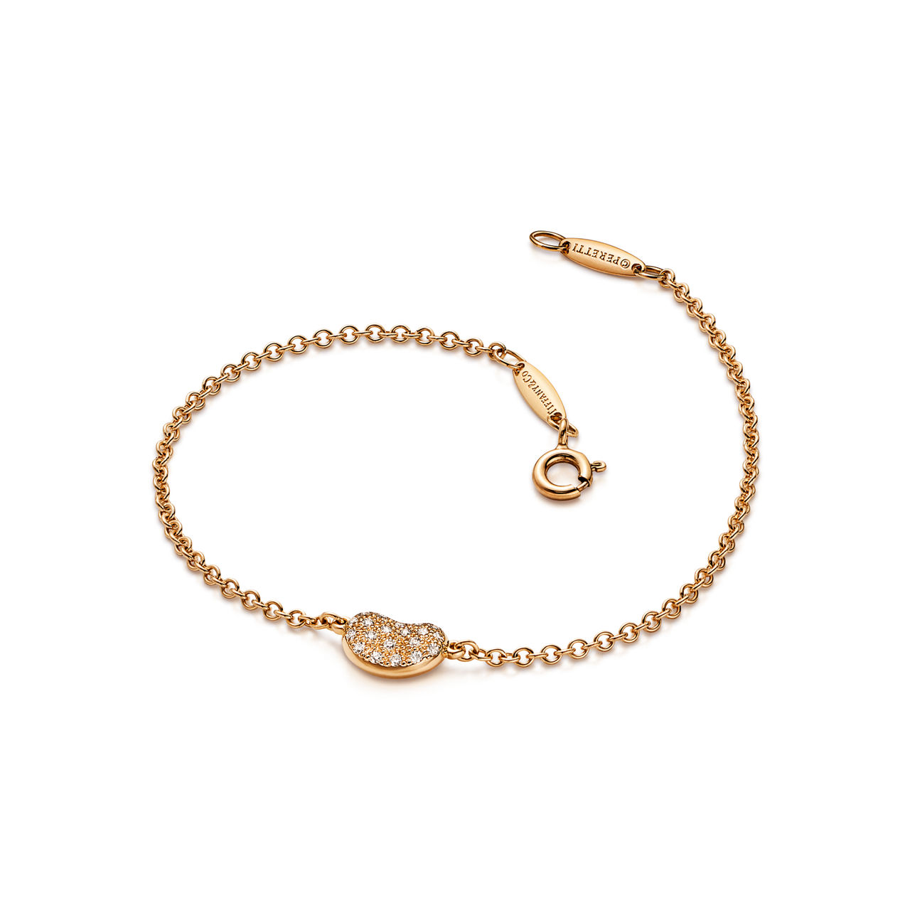 Elsa Peretti®:Bean design Bracelet in Yellow Gold with Diamonds image number 2