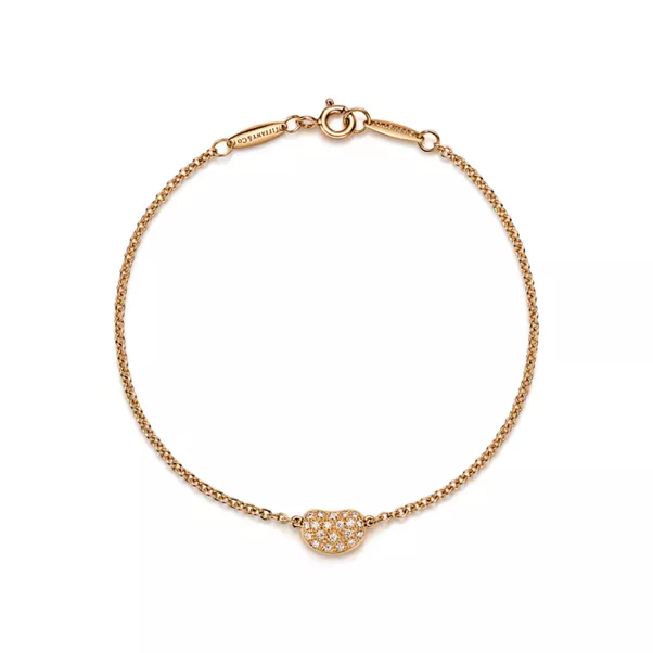 Bean design Armband in Gelbgold mit Diamanten