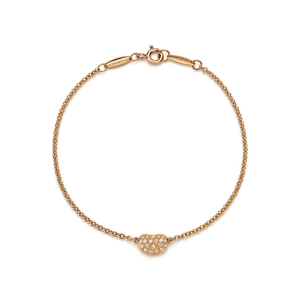 Elsa Peretti®:Bean design Bracelet in Yellow Gold with Diamonds