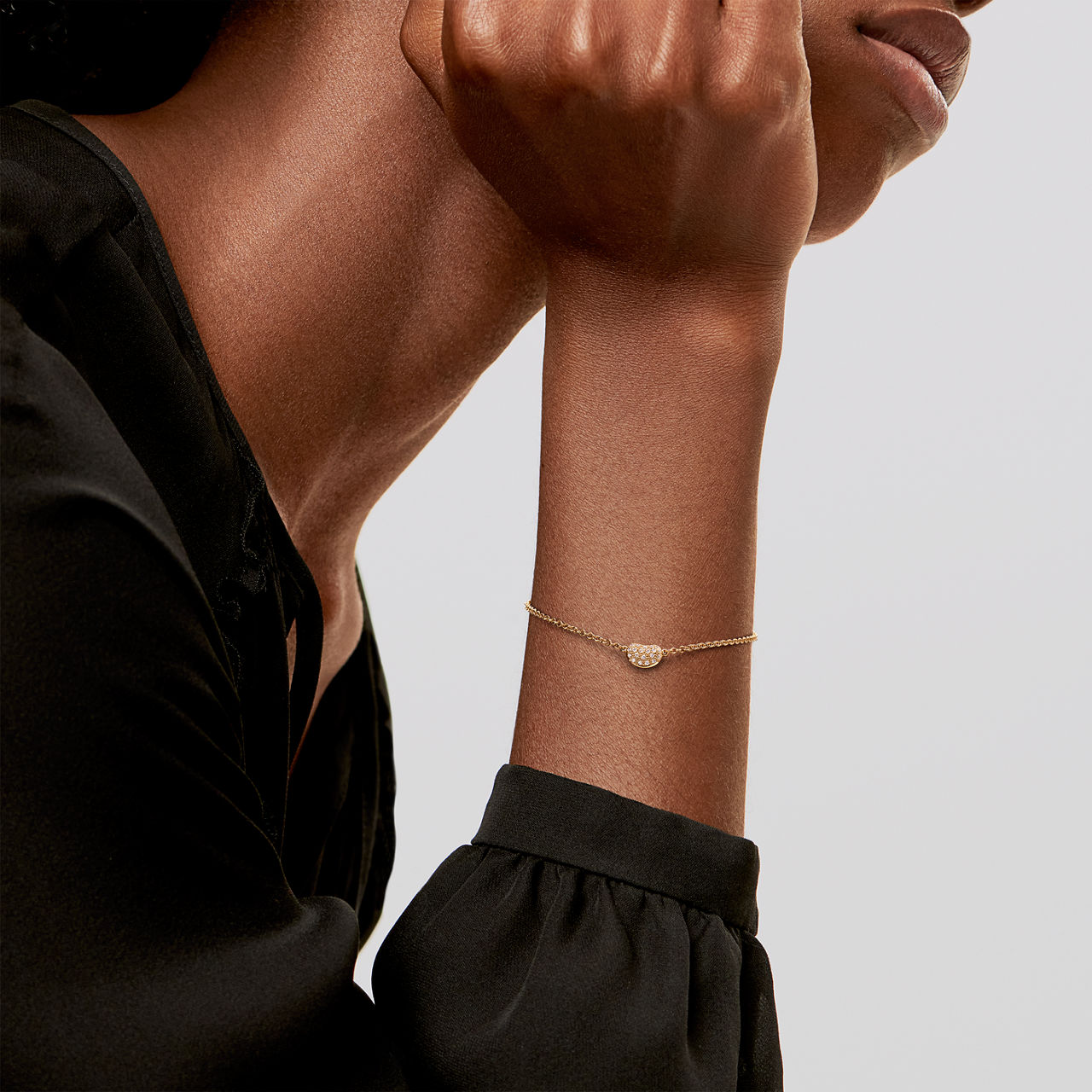 Bracciale in oro giallo con diamanti