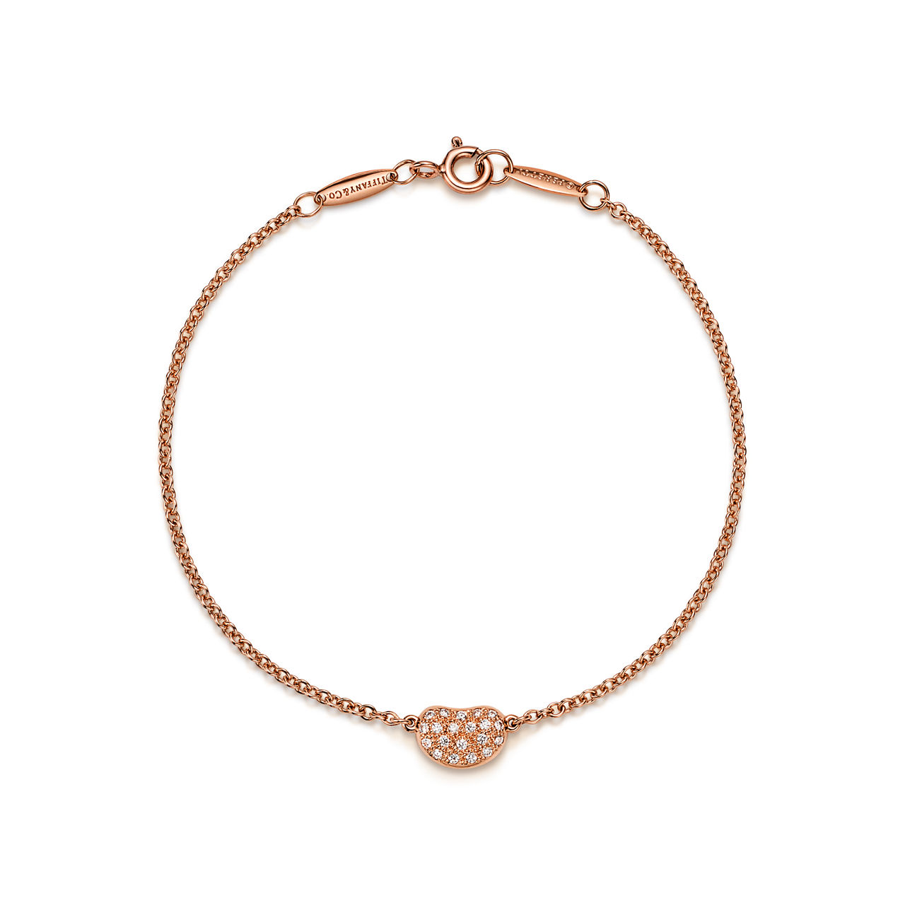 Bean design Bracelet in Rose Gold with Diamonds