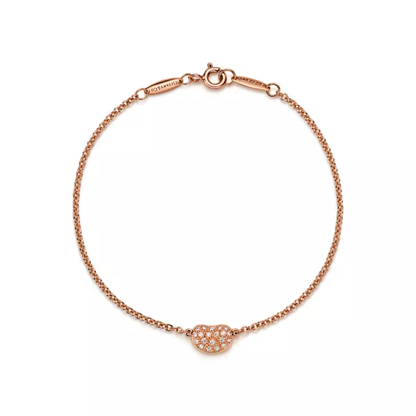 Bean design Armband in Roségold mit Diamanten