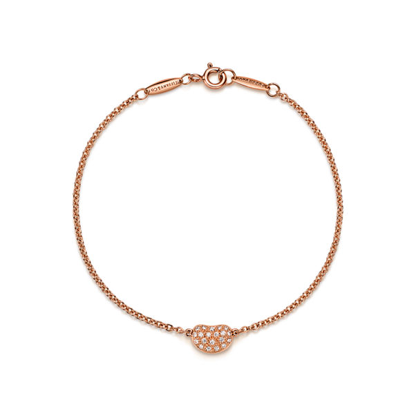 Elsa Peretti®:Bean design Bracelet in Rose Gold with Diamonds