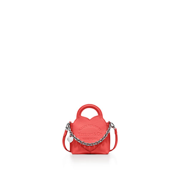 Return to Tiffany®:Micro Tote in Hibiscus Red Leather