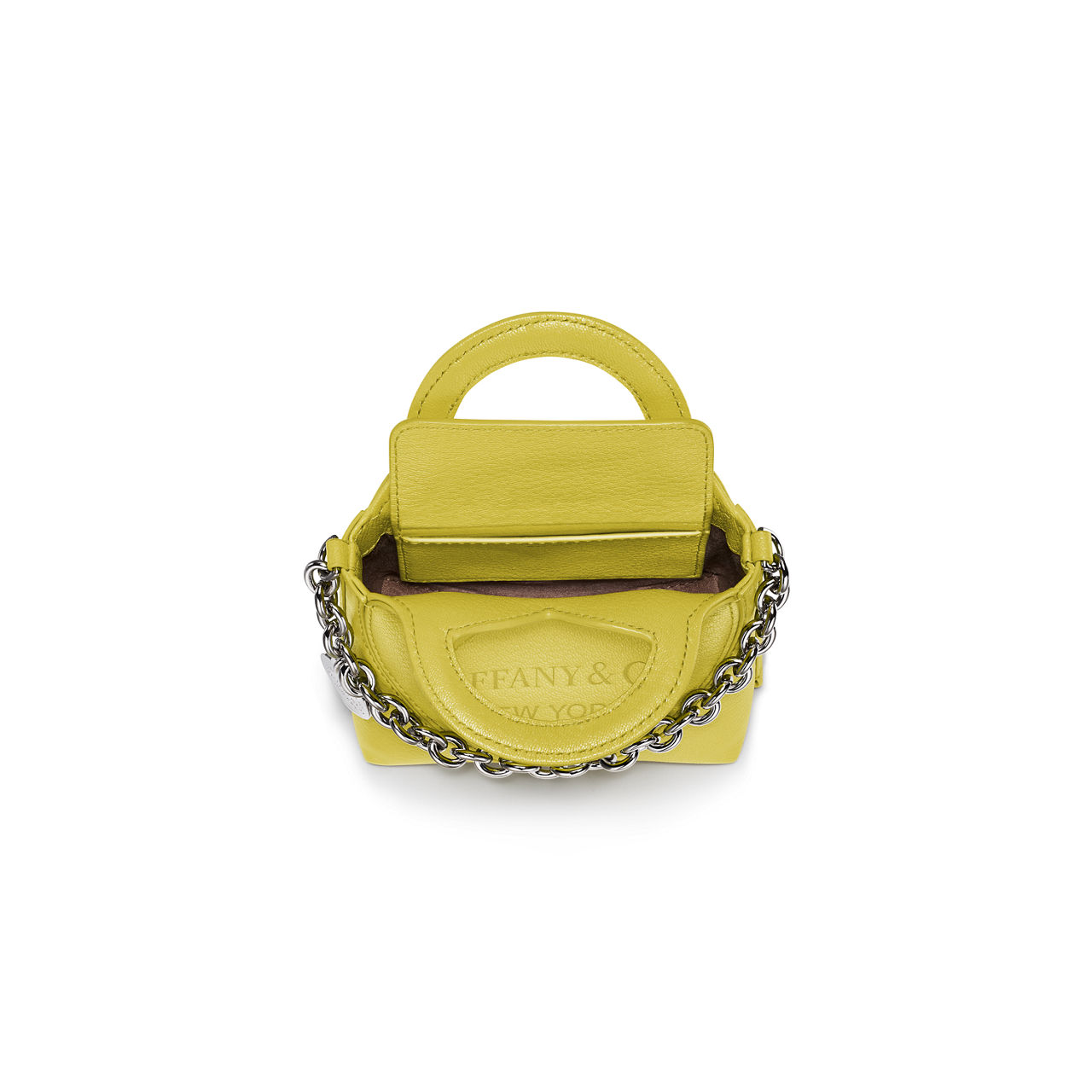 Collezione Return to Tiffany™:Micro tote in pelle giallo citrino numero immagine 3