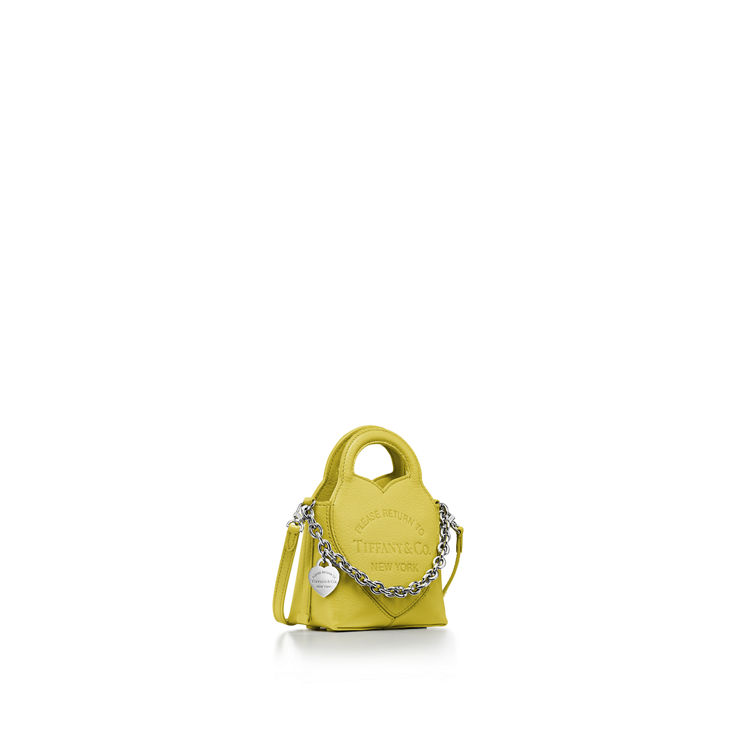 Collezione Return to Tiffany™:Micro tote in pelle giallo citrino numero immagine 4