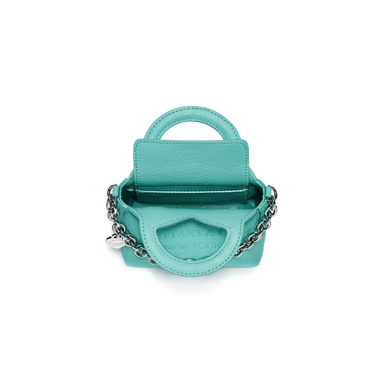 Return to Tiffany®:Micro Tote Bag in Tiffany Blue® Leather image number 3