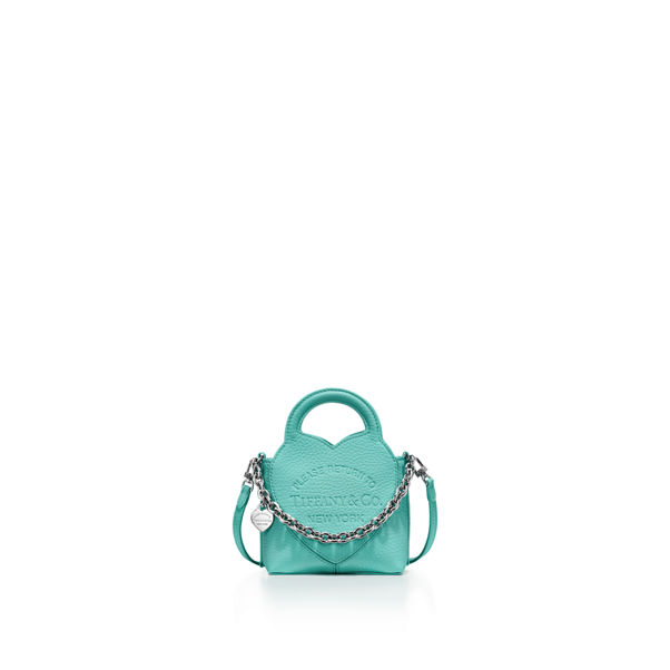 Return to Tiffany™:Mikrotasche aus Leder in Tiffany Blue®