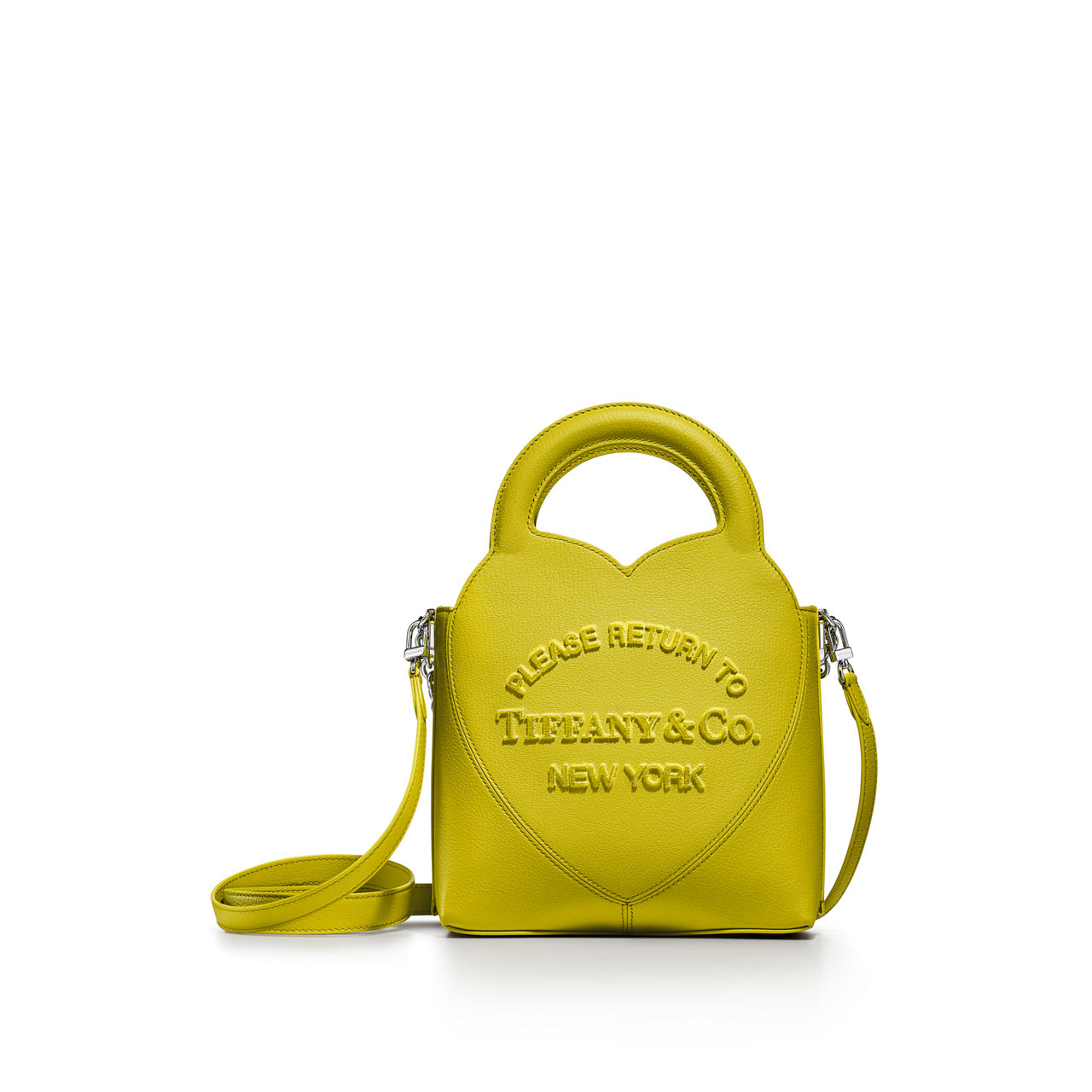 Collezione Return to Tiffany™:Mini tote con ciondoli in pelle giallo citrino numero immagine 2